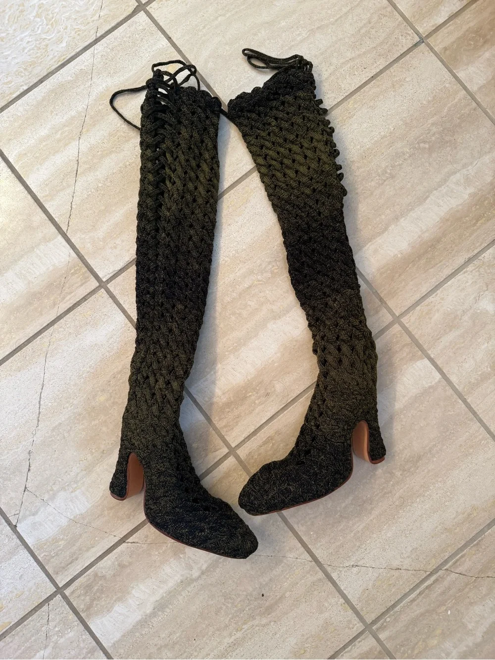 Isa Boulder Exclusive Spiral Cable Over-the-Knee Boots